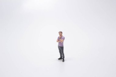 Küçük bir eğlence Genç Asyalı İş Adamı Düşünüyor