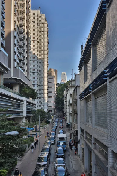 Дек 2020 Street View Second Street Hong Kong — стоковое фото