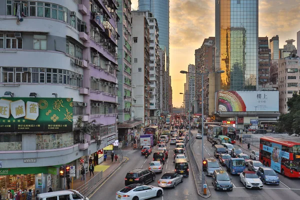 Dec 2020 Sunset Argyle Street Mong Kok — Stock Photo, Image