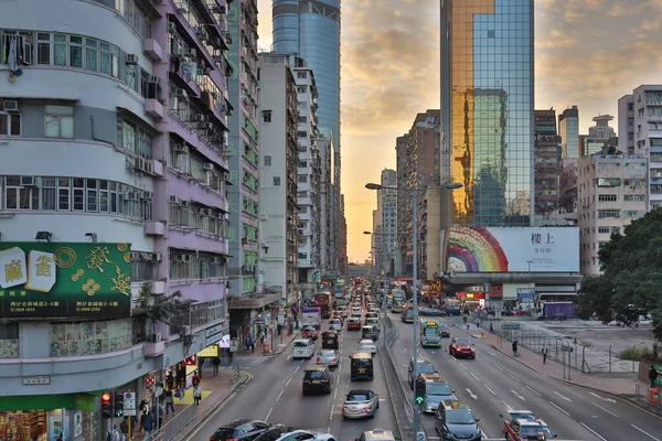 Dec 2020 Sunset Argyle Street Mong Kok — Stock Photo, Image