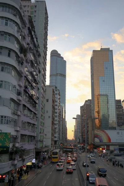 Dec 2020 Sunset Argyle Street Mong Kok — Stock Photo, Image