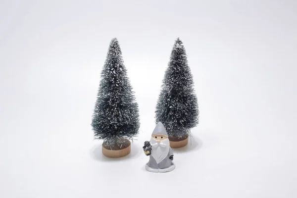 Christmas Decoration Santa Christmas Tree — Fotografia de Stock