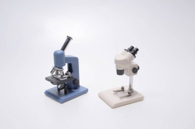 a scale of Laboratory Microscope isolated on white