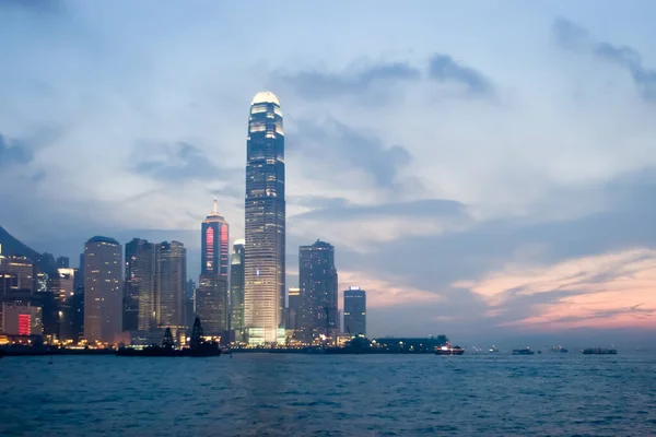 Juli 2006 Hongkong Kina Skyline Från Andra Sidan Victoria Harbor — Stockfoto