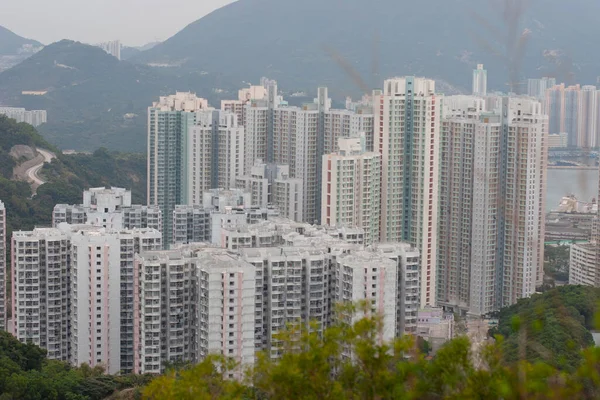 High Rise Apartment Blocks Seen Yau Tong Dec 2006 — Stok fotoğraf