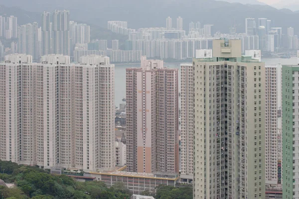 high rise apartment blocks as seen from Yau Tong 10 Dec 2006