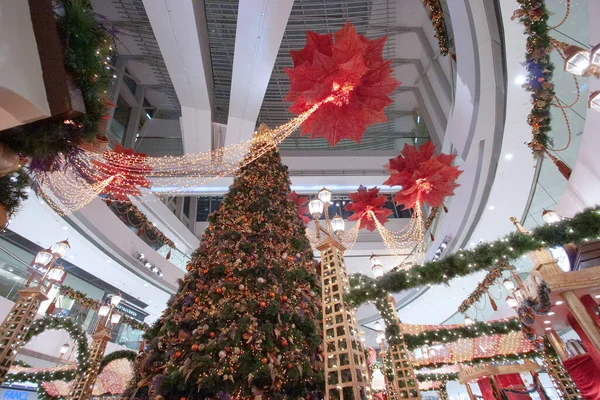 六年十二月二日香港中环圣诞佳节的装饰 — 图库照片