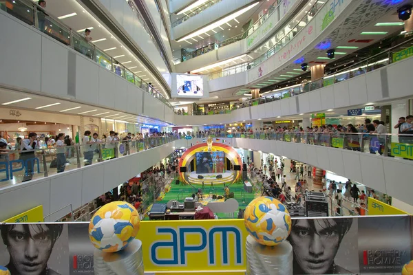 Atrio Del Centro Comercial Apm Kwun Ting Centro Comercial Más — Foto de Stock