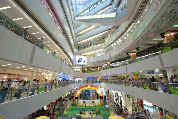 Atrio Del Centro Commerciale Apm Kwun Ting Più Grande Centro — Foto Stock