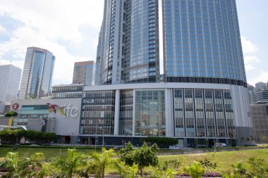 31 Ağustos 2006 Orta Hong Kong 'daki modern ofis binaları.