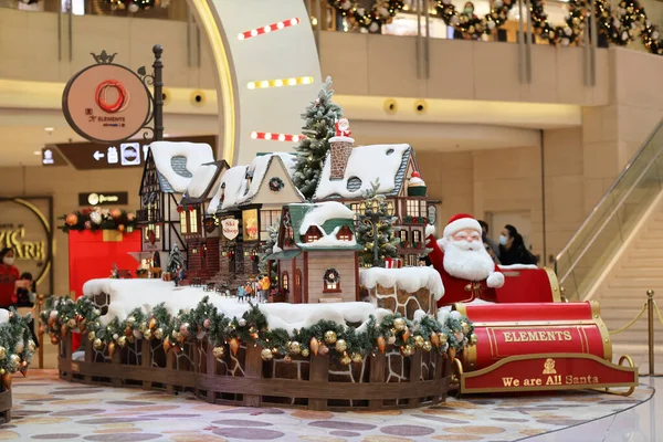 Dec 2020 Christmas Decoration Shopping Mall — Fotografia de Stock