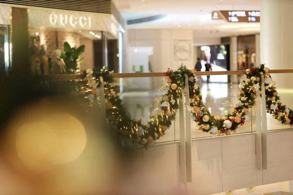 Dec 2020 Christmas Decoration Shopping Mall — Φωτογραφία Αρχείου