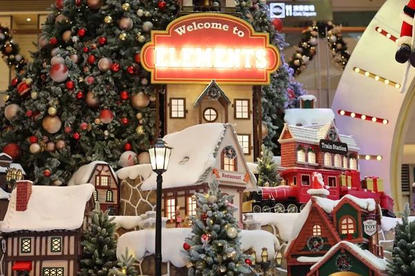 Dec 2020 Christmas Decoration Shopping Mall — Φωτογραφία Αρχείου