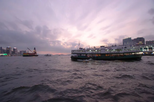 Ago 2006 Hong Kong Ferry Ferry Cruising Victoria Harbor — Foto de Stock