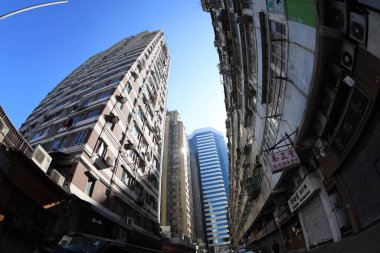 26 Aralık 2020 Quarry Bay, Hong Kong 'daki Tong Lau grubu. 