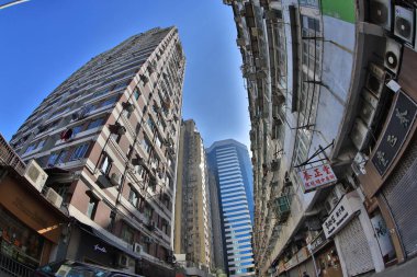 26 Aralık 2020 Quarry Bay, Hong Kong 'daki Tong Lau grubu. 
