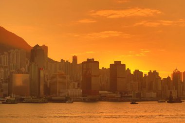 26 Aralık 2020, Hong Kong adasının günbatımı.