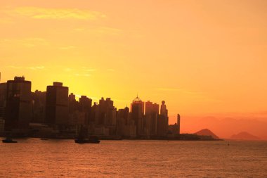 26 Aralık 2020, Hong Kong adasının günbatımı.