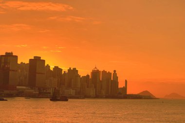 26 Aralık 2020, Hong Kong adasının günbatımı.