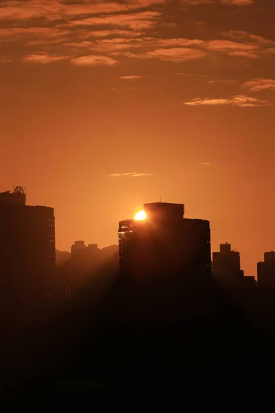 Déc 2020 Coucher Soleil Sheung Wan Hong Kong — Photo