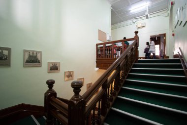 21 Oct 2006 the Wooden staircase in an abandoned house