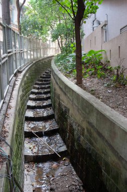 12 Kasım 2006. Hong Kong 'da temizlenmiş drenaj kanalı.