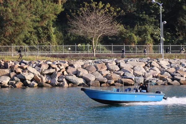 Dezember 2020 Schnellboot Mittelmeer Hong Kong — Stockfoto