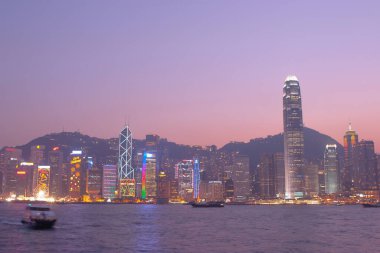 30 Aralık 2006 Alacakaranlık Hong Kong sahilinde