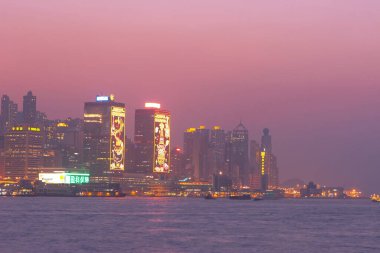 30 Aralık 2006 Alacakaranlık Hong Kong sahilinde