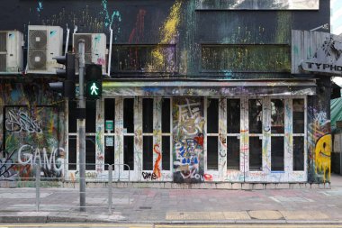 6 Şubat 2021, Wan Chai bölgesindeki restoran. Hong Kong.