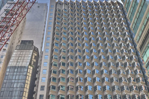 Feb 2021 Traffic Reflected Office Windows Wan Chai Hong Kong — Stock Photo, Image