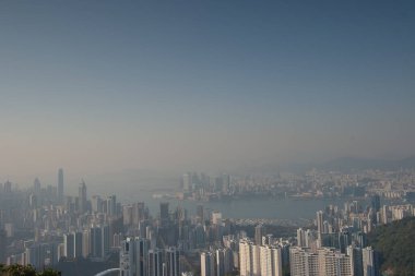  25 Aralık 2006 'da Jardines Gözcü' den Hong Kong Skyline görüntüsü