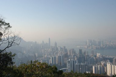  25 Aralık 2006 'da Jardines Gözcü' den Hong Kong Skyline görüntüsü