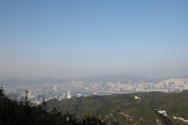  25 Aralık 2006 'da Jardines Gözcü' den Hong Kong Skyline görüntüsü