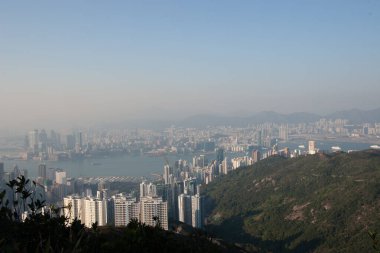  25 Aralık 2006 'da Jardines Gözcü' den Hong Kong Skyline görüntüsü