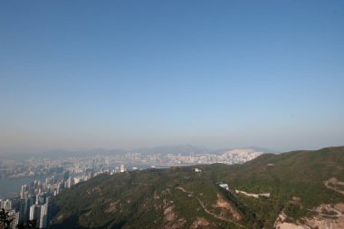 25 Aralık 2006 'da Jardines Gözcü' den Hong Kong Skyline görüntüsü