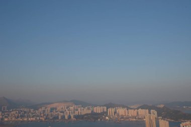 25 Aralık 2006, Victoria Limanı, Hong Kong 'un silueti.