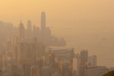 25 Aralık 2006 Smog bir tür hava kirliliği. Hong Kong.
