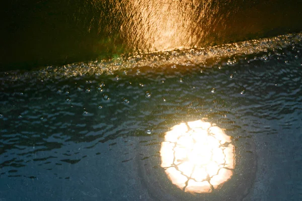 Onderwater Zwembad Verlichting Met Verlichting — Stockfoto