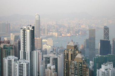 5 March 2005 Hong Kong Skyline from Victoria Peak in Hong Kong, China.