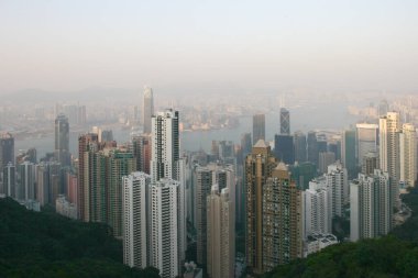 5 March 2005 Hong Kong Skyline from Victoria Peak in Hong Kong, China.