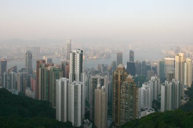 5 March 2005 Hong Kong Skyline from Victoria Peak in Hong Kong, China.