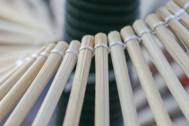the Bamboo stick art at the outdoor