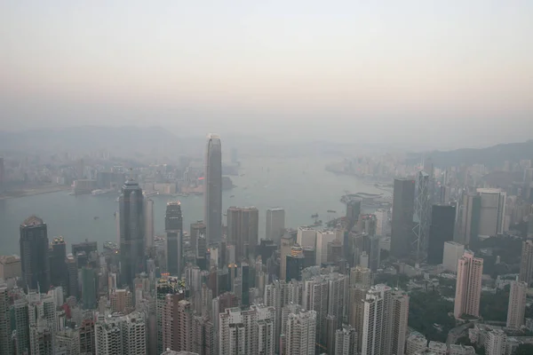 Μαρτίου 2005 Άποψη Του Ορίζοντα Του Χονγκ Κονγκ Από Την — Φωτογραφία Αρχείου