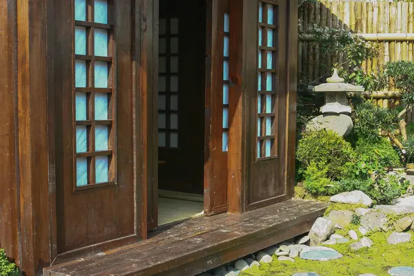 Giardino Zen Giapponese Giardino Stile Giapponese — Foto Stock
