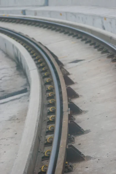 Mars 2005 Järnvägsspår Vid Viadukten Vid Hong Kong — Stockfoto