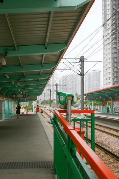26 March 2005 Lightrail in Tin Shui Wai. LRT is a light rail system operated by MTR