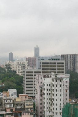 31 Mart 2005 'te Mong Kok, Hong Kong' da konut binaları