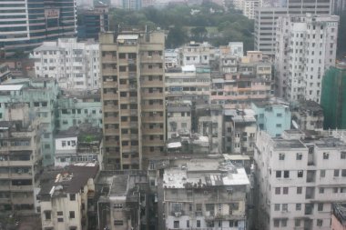 31 Mart 2005 'te Mong Kok, Hong Kong' da konut binaları