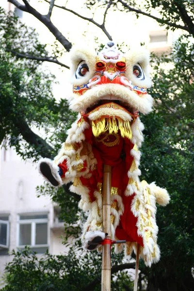 March 2005 Chinese Lion Dance Chinese New Year — Stock Photo, Image